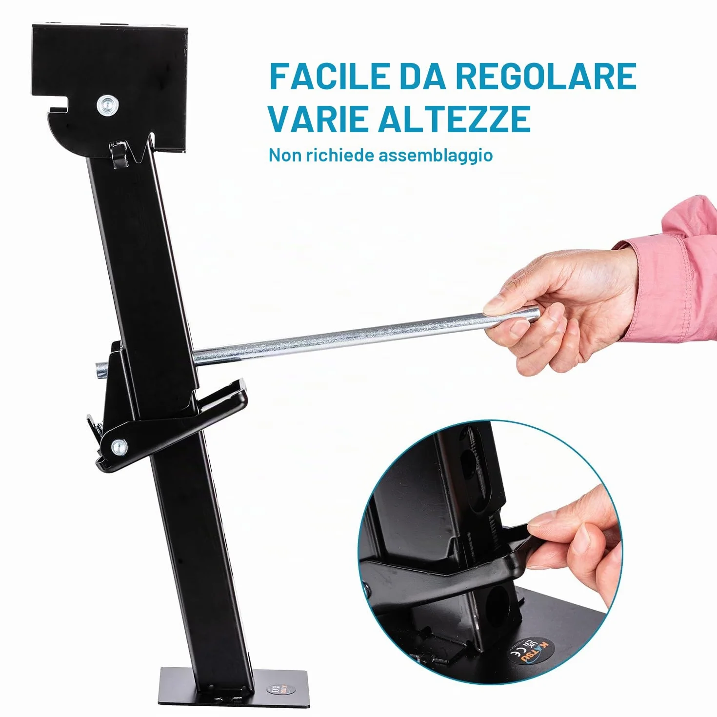 KATSU Martinetti Stabilizzatori per Camper Telescopici Pieghevoli 11-1/2" a 18", 1000 lbs