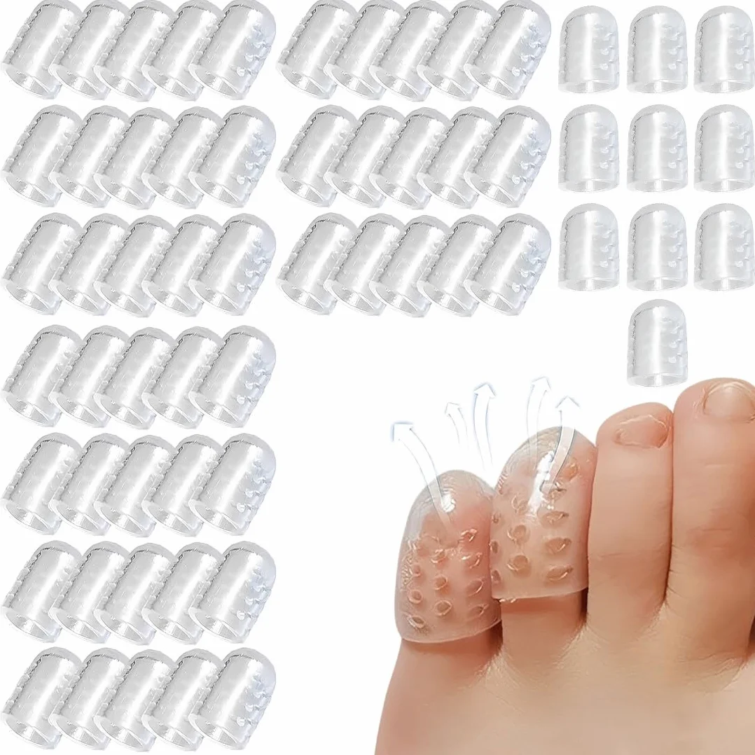 60 Pezzi Protezione Dita Piedi in Silicone, Protezione Mignolo Piede, Separatore Dita Piede Antifrizione