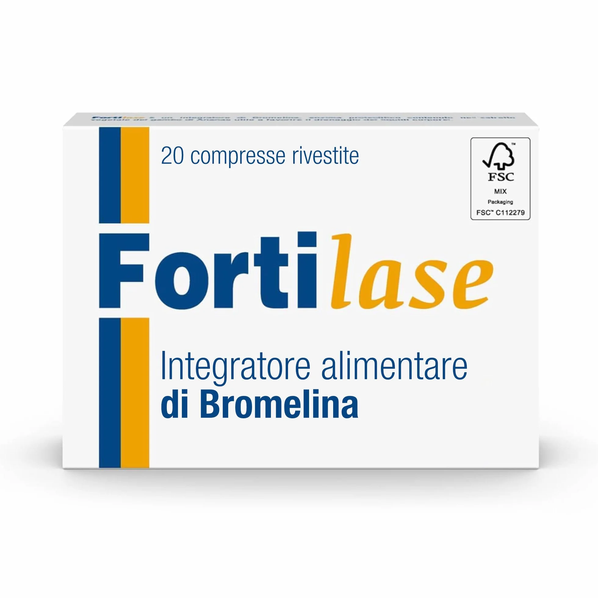 Fortilase 20 Compresse Integratore Alimentare di Bromelina Anticellulite Antinfiammatorio