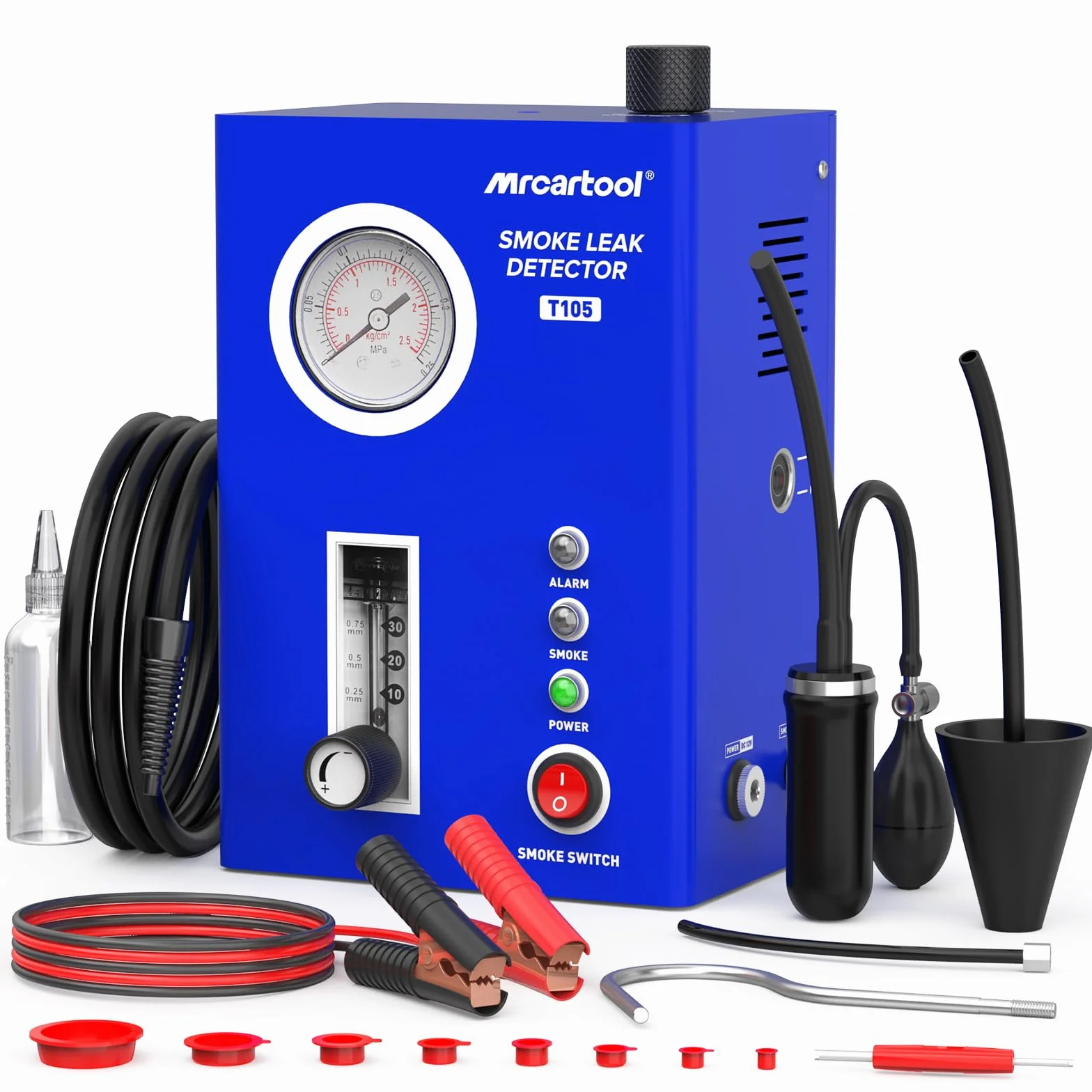 Rilevatore di Perdite Carburante Auto 12V Pompa Aria Incorporata Fumo Indicatore Pressione Misuratore Flusso