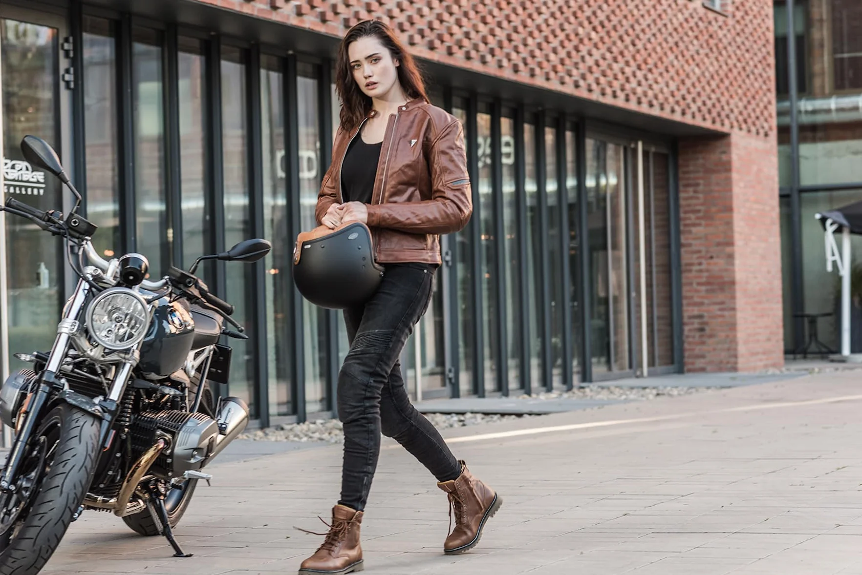 SHIMA Thomson Lady, Scarpe Moto Donna | Rinforzate Stivali Moto Donna in Pelle, Supporto alla Caviglia, Suola Antiscivolo, Impugnatura del Cambio