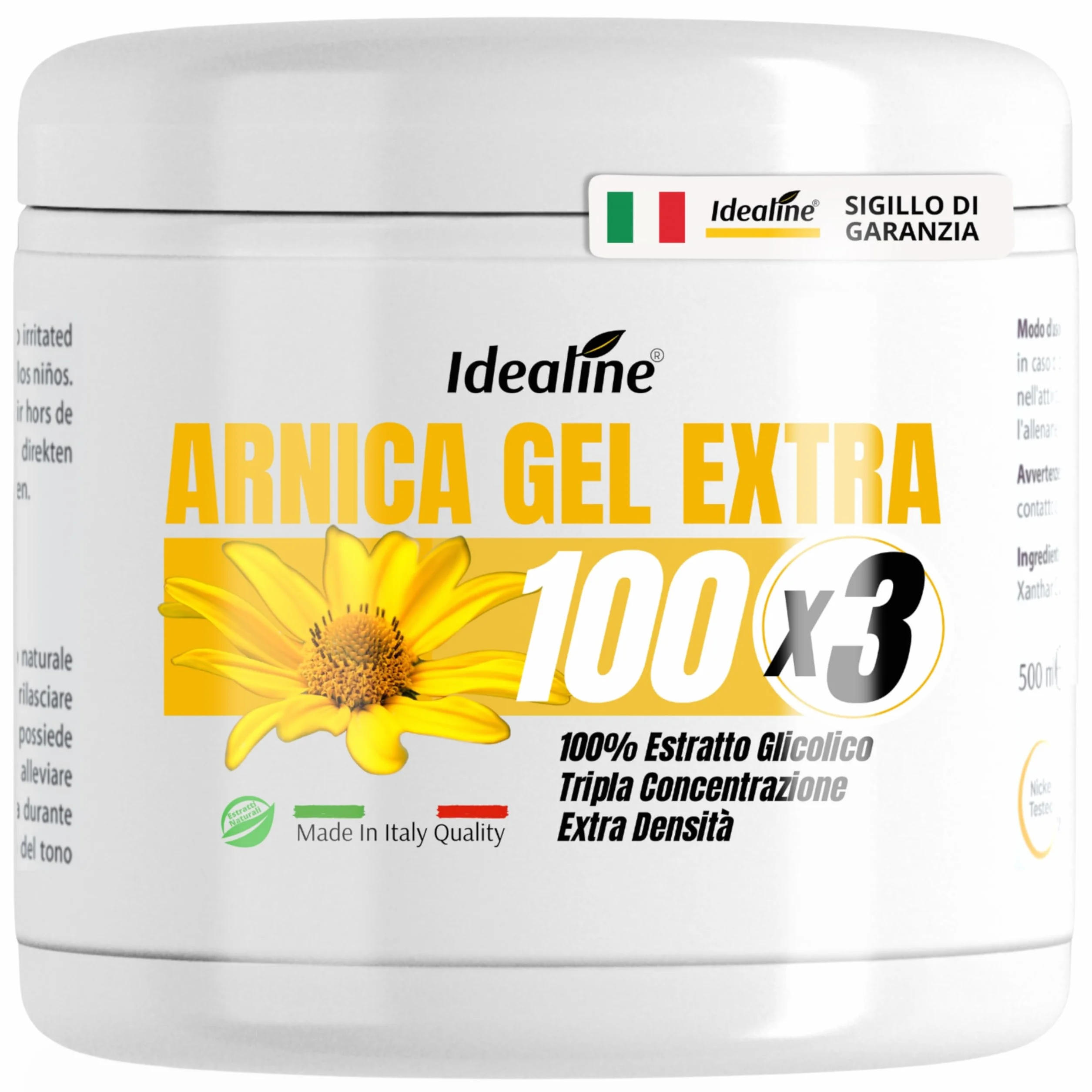 Arnica Gel Extra Forte 500ml Arnica Montana Made in Italy per Muscoli e Articolazioni