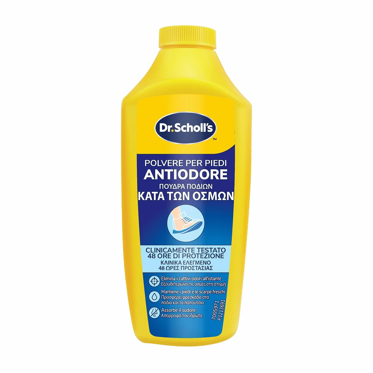 Dr. Scholl's Polvere Antiodore Piedi Tecnologia Sweat Max, Mantiene Piedi e Scarpe Freschi Asciutti, Riduce Umidità, Elimina Odori
