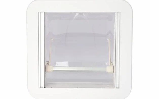 BERGER Lucernario 40x40 Oblò trasparente per roulotte Camper Camping con Ventilazione Forzata 28-50mm