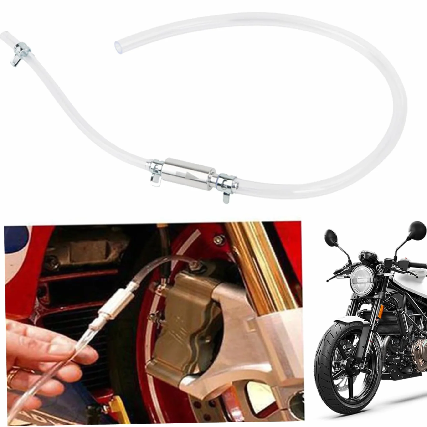Tubo Spurgo Freni, Estrattore Fluido Olio Strumento Spurgo Inversione Universali per Scooter Quad Sistema Frenante Riparazione Manutenzione