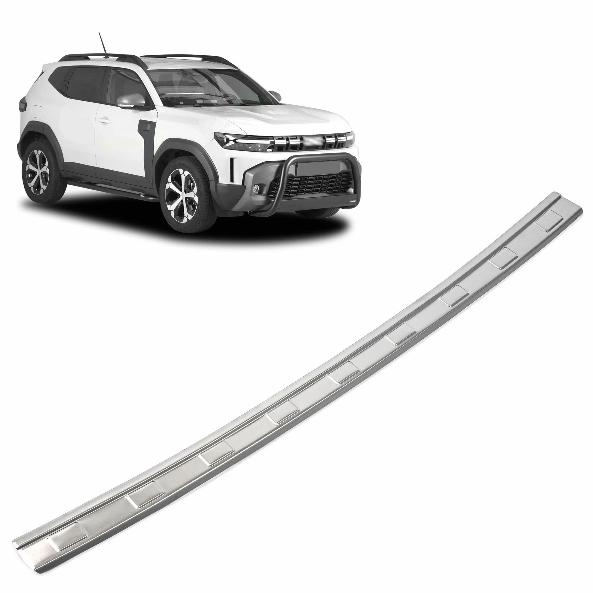 CHROMEMASTER Protezione Paraurti Posteriore Dacia Duster 2024+ Acciaio inossidabile Spazzolato Argento