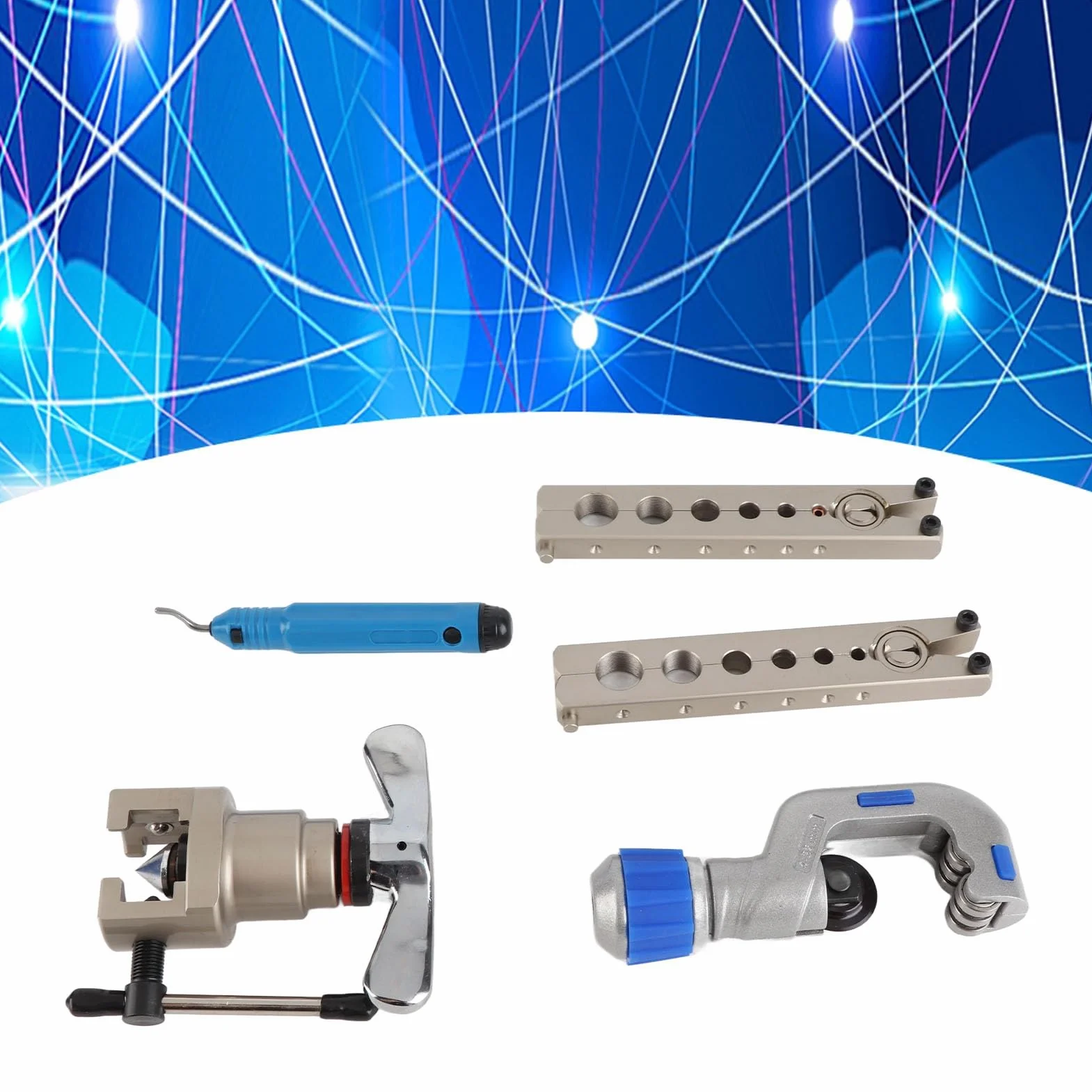 Strumenti di riparazione HVAC Expander tubo eccentrico Deburing Reamer Cutter Kit acciaio in lega