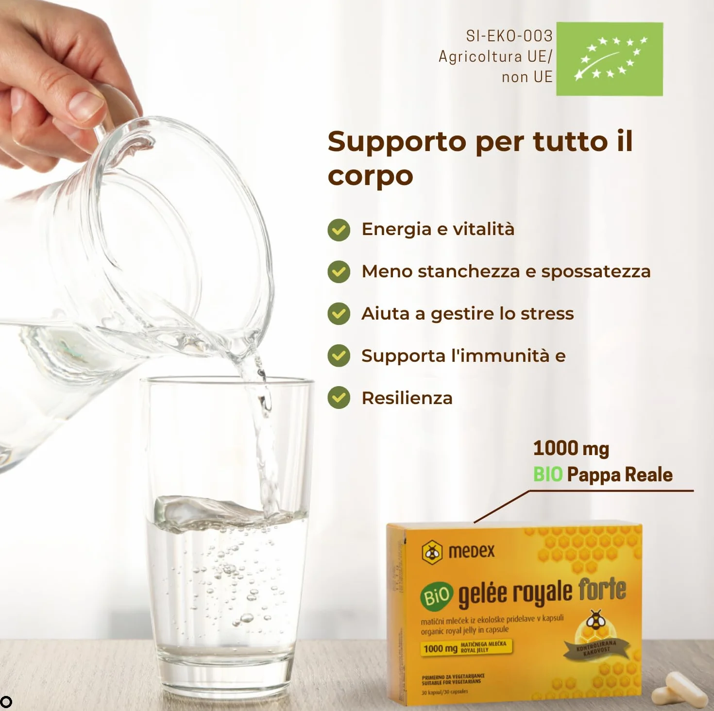 Medex Organic Geleé Royal FORTE 1000 mg liofilizzata capsule 30 pz