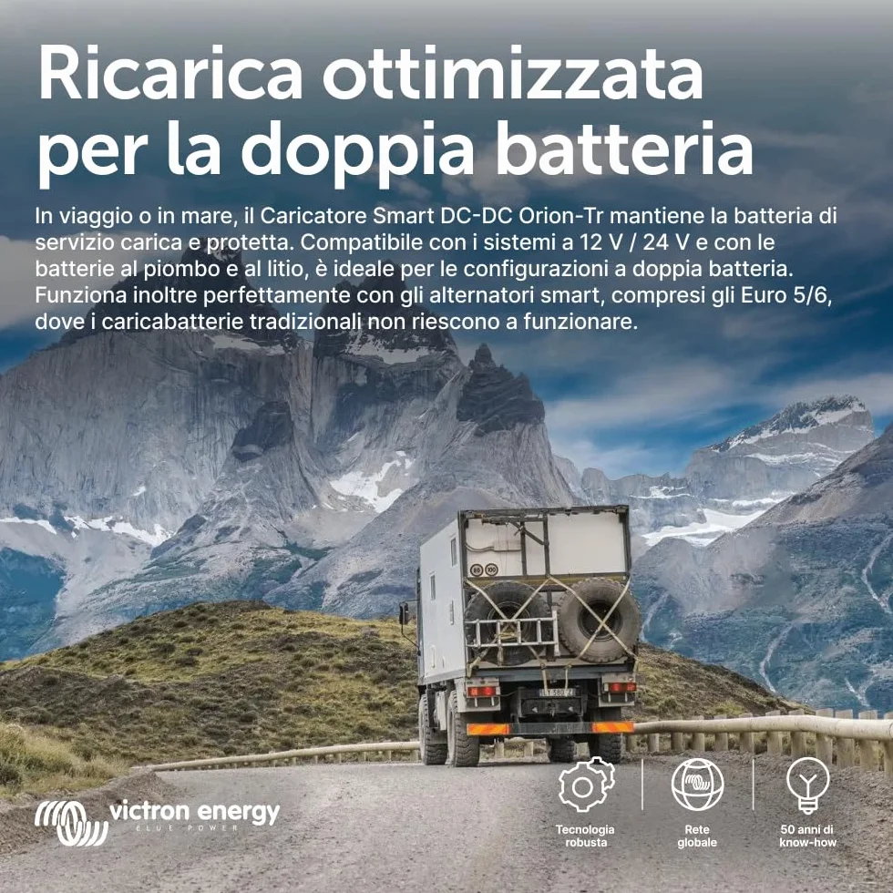 Victron Energy Orion-Tr Smart 12/12-Volt 30 amp 360-Watt Caricatore DC-DC, Non isolato (Bluetooth)