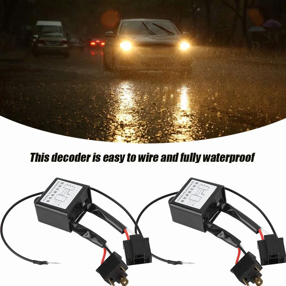 2 pezzi LED Convertitore Polarità Invertita Interruttore per H4