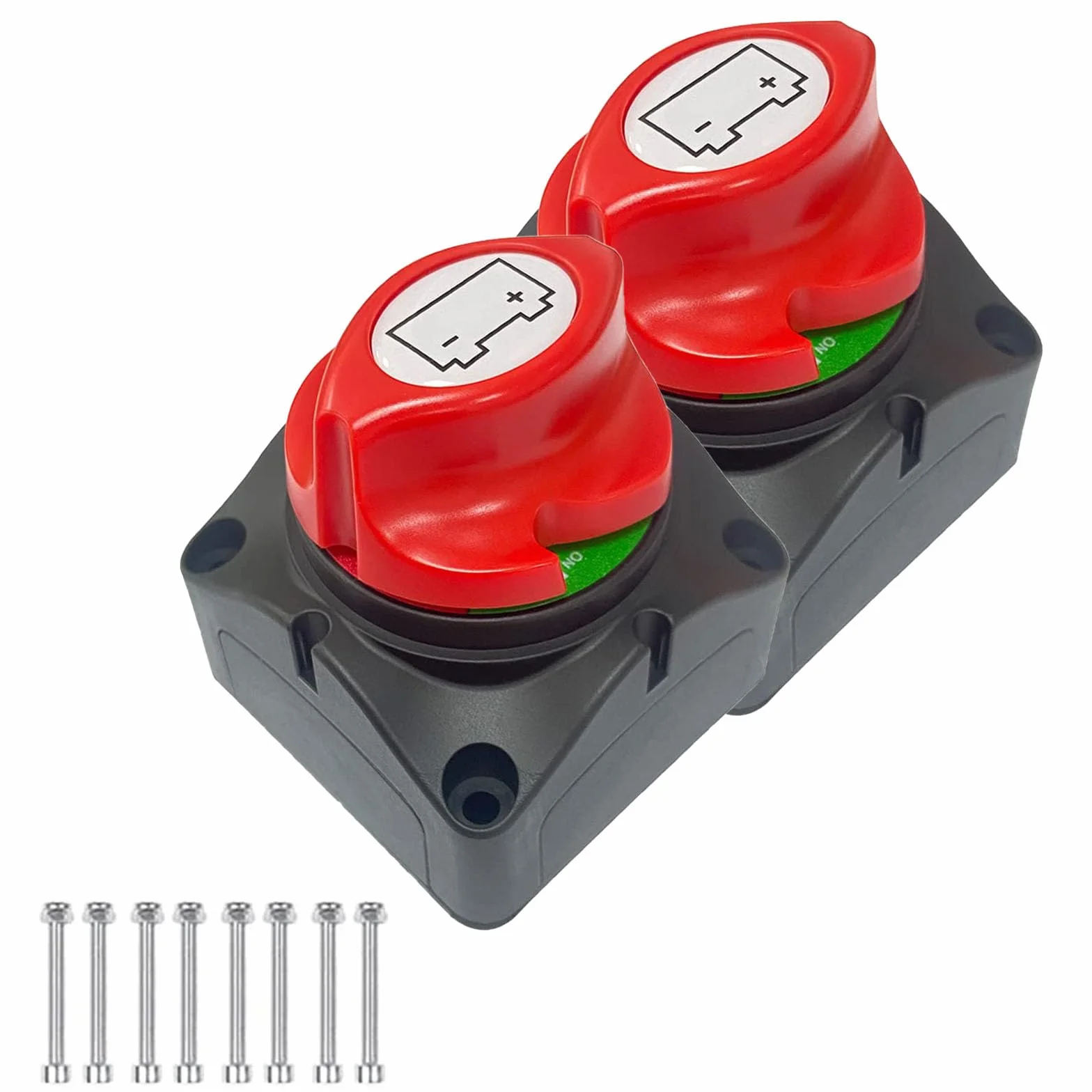 2 Pezzi Interruttore Stacca Batteria 275 A, Staccabatteria 12V 48V Interruttore di alimentazione Sezionatore batteria Master Disconnessione Batteria per Camper Yacht Barca Camion Autobus