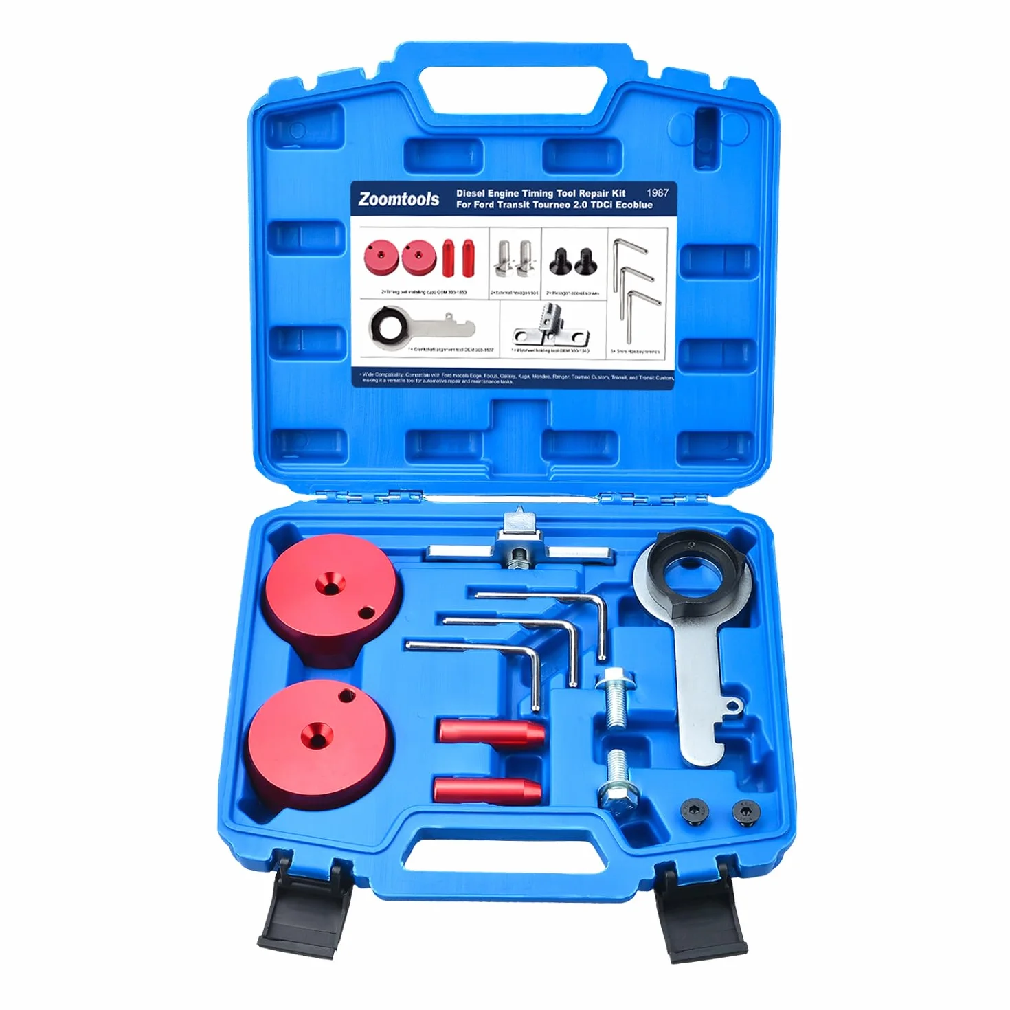 Kit fasatura motore Ford Transit 2.0 TDCi, strumenti bloccaggio albero a camme diesel