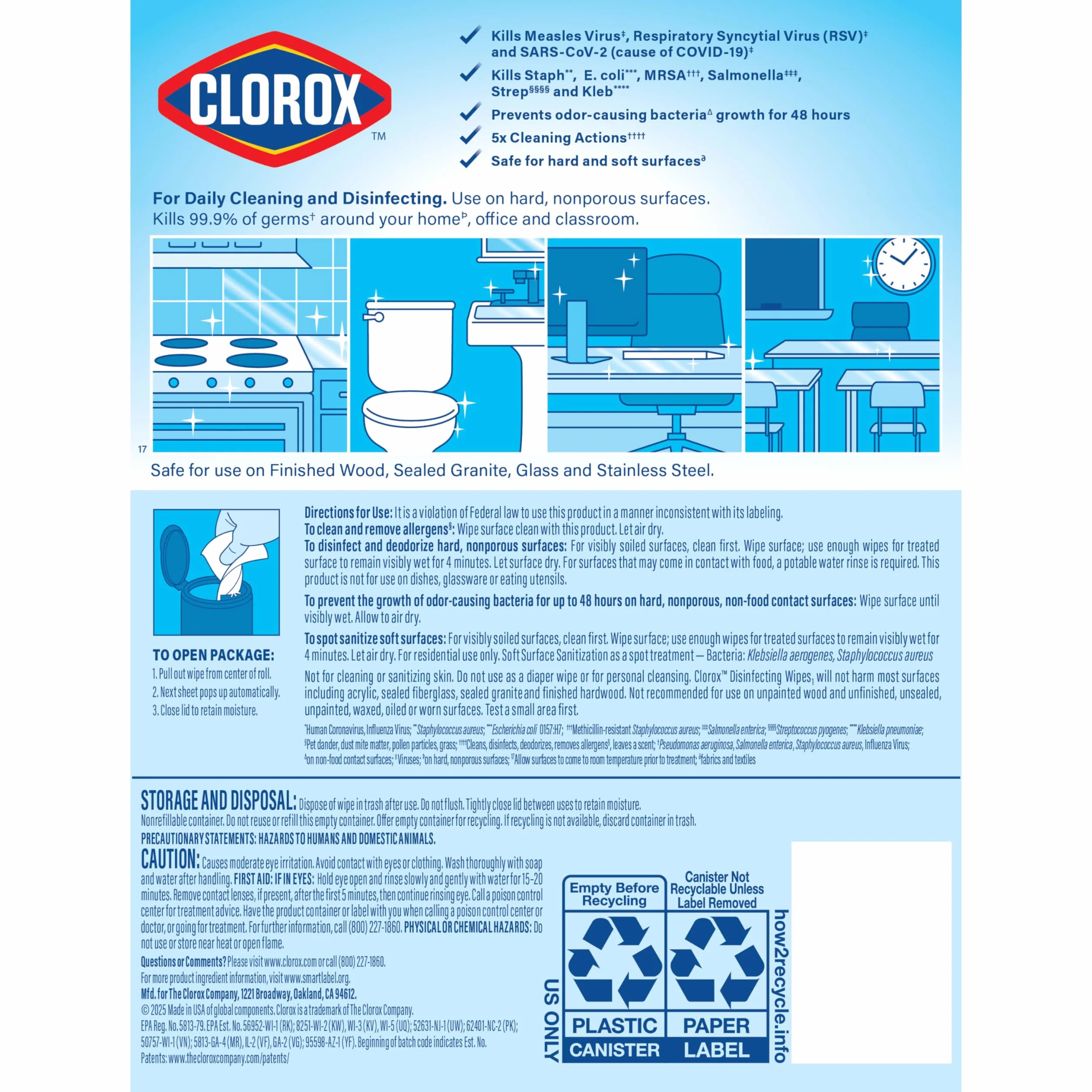 Clorox Salviette disinfettanti profumo fresco 35 pezzi