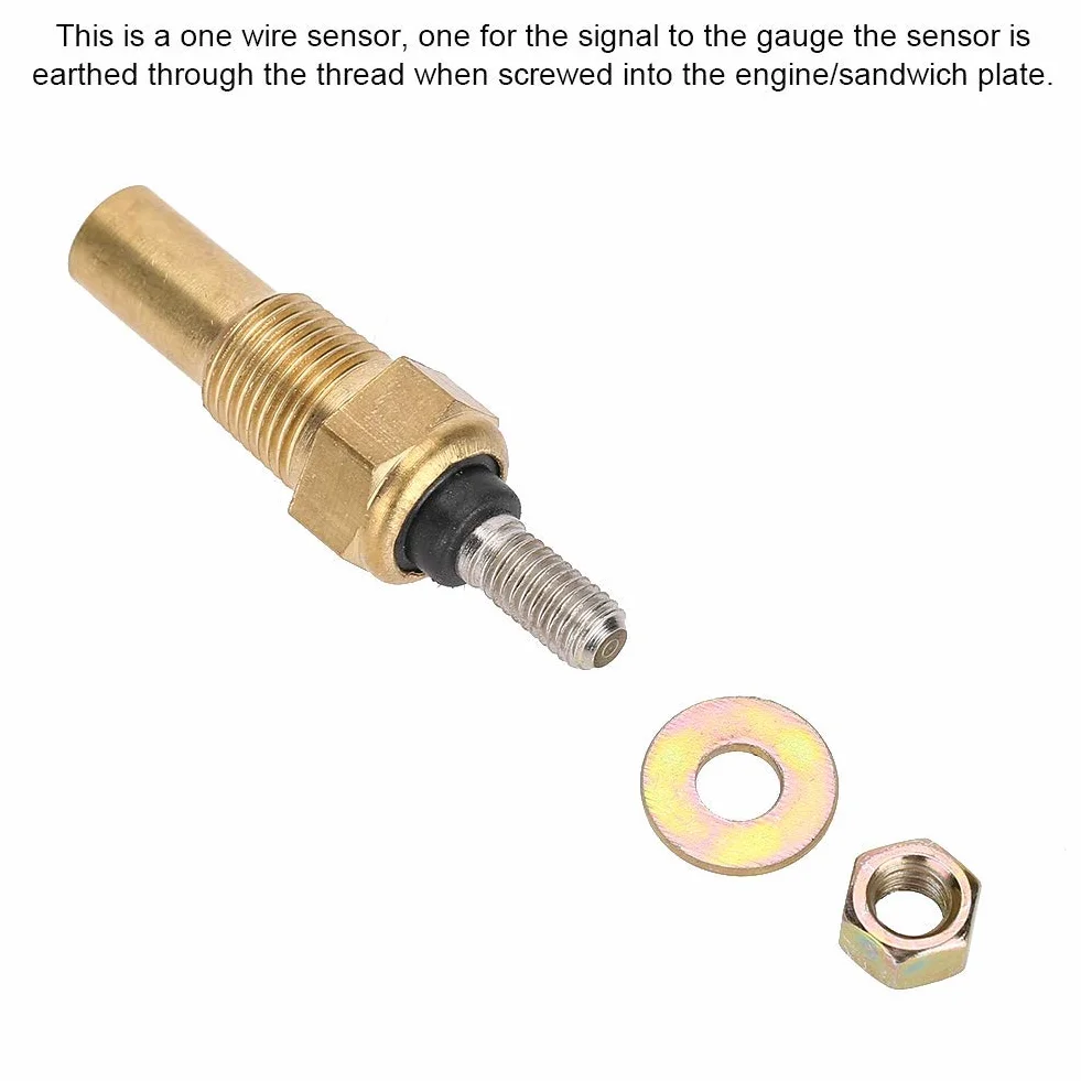 Trasmettitore elettrico, sensore di invio temperatura acqua universale Temperatura olio Trasmettitore mittente elettrico 1/8 NPT