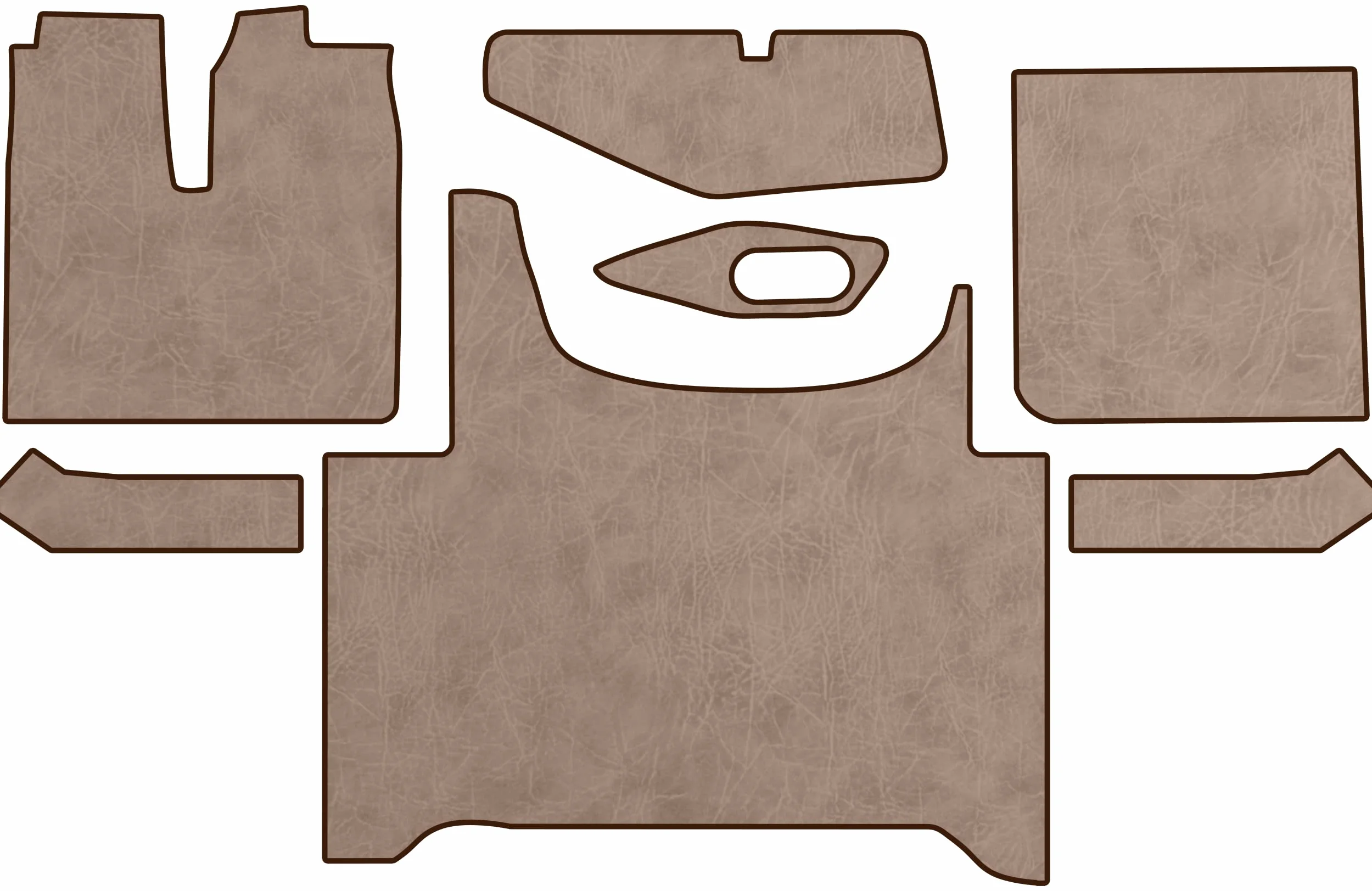 Tappetini per Camion MAN TGX 2020 Beige Ecopelle Accessori Interni Camion