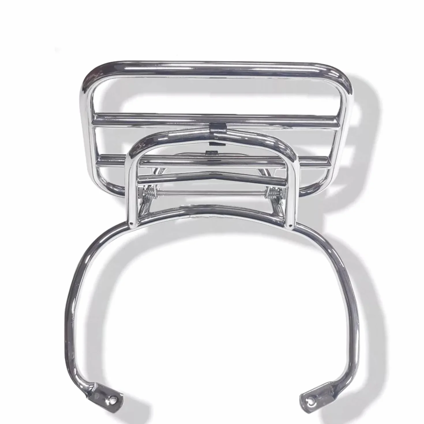 Portapacchi Cromato Posteriore compatibile con Vespa GTS 125 200 250 300 con ribaltina