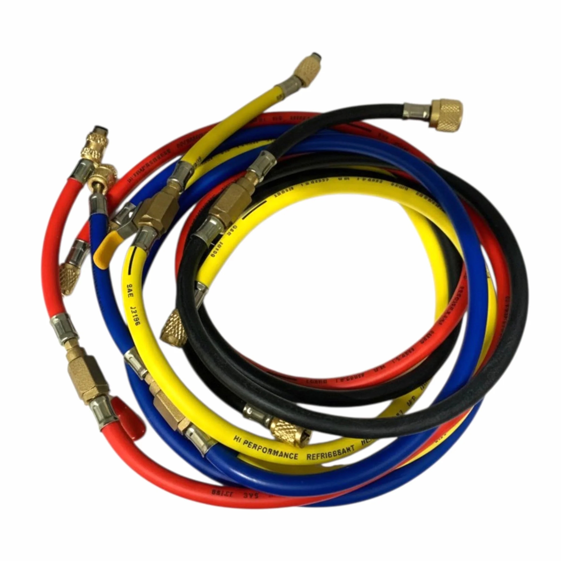 Kit Gruppo Manometrico 4 Vie per Gas Refrigerante R290 R22 R32 R410A – Manifold HVAC con 4 Flessibili 150cm Alta Pressione 800 PSI