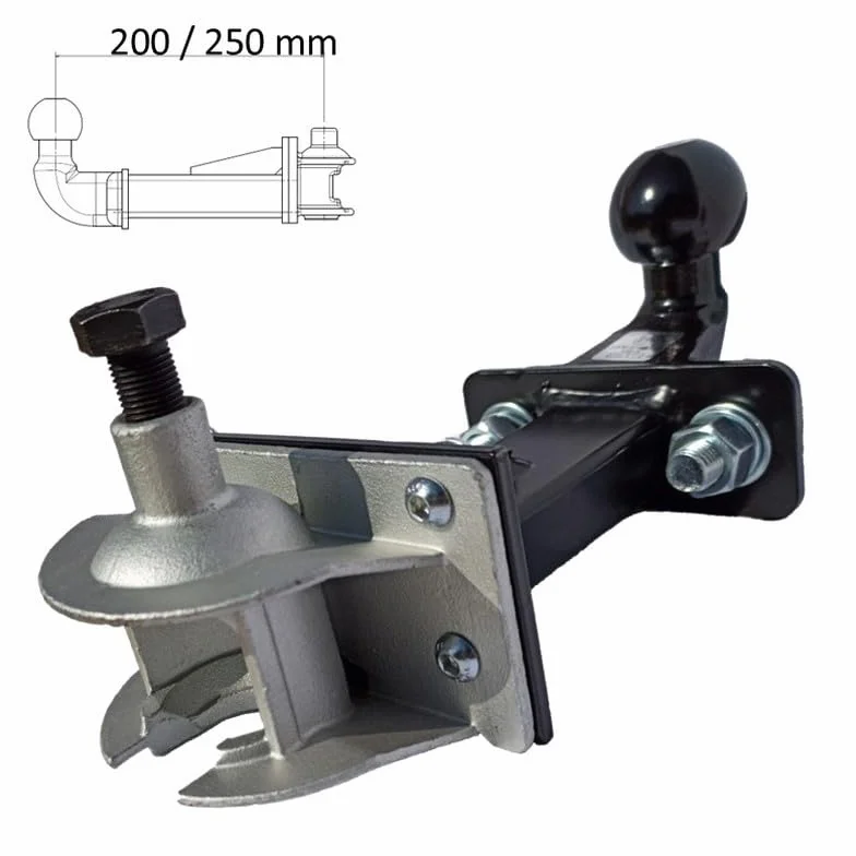 Universale prolunga Gancio di Traino per portabici per Ogni Tipo di Gancio di Traino - Fisso e Estraibile (250 mm, Standard)