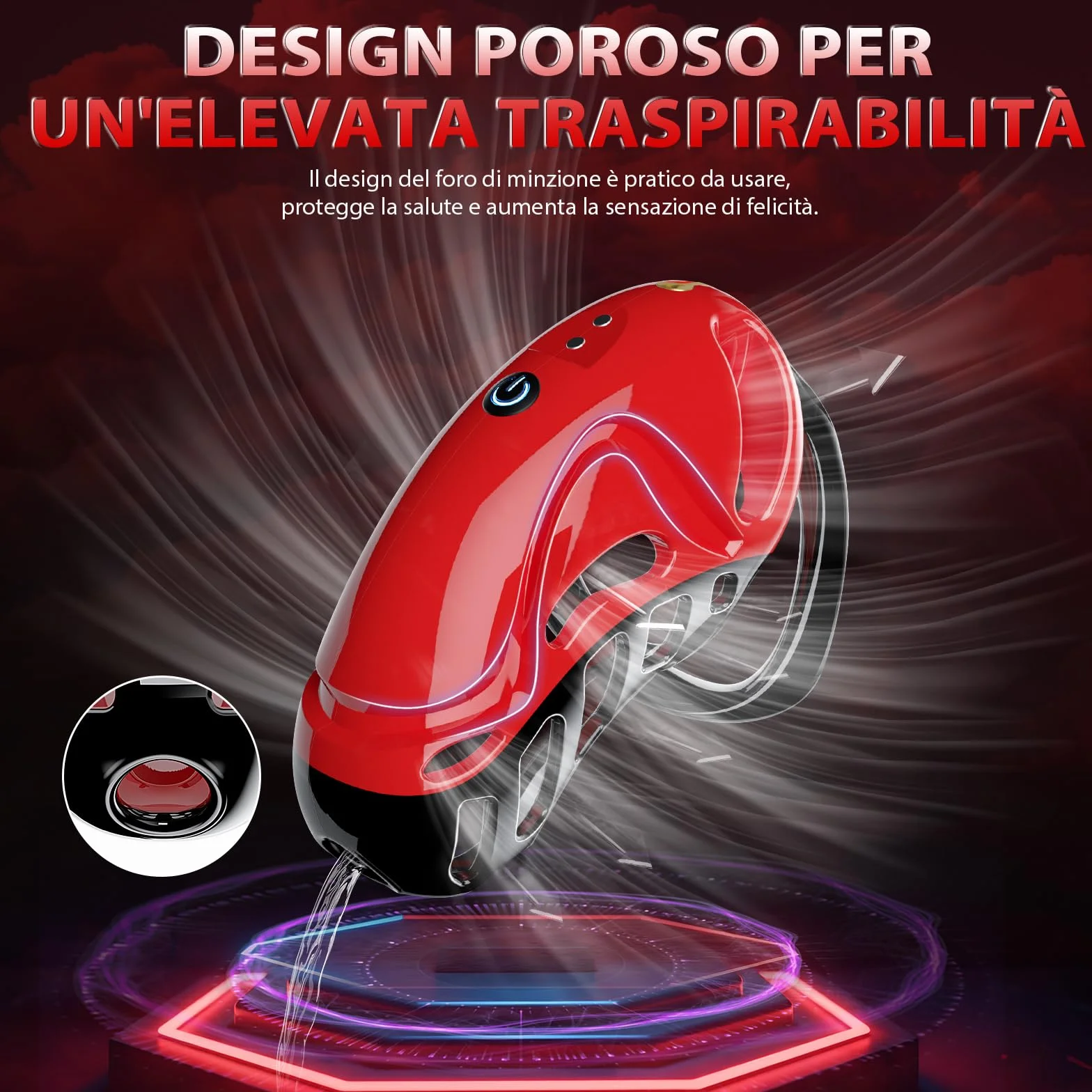 Gabbia per Pene Sex Toy Uomo con 5 Anelli - Giocattolo Sessuale Maschile per Bondage SM