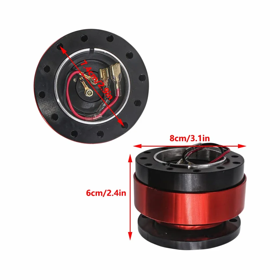 Adattatore per volante a sgancio rapido Riloer Kit con bossolo a 6 fori Race Rally Motorsport