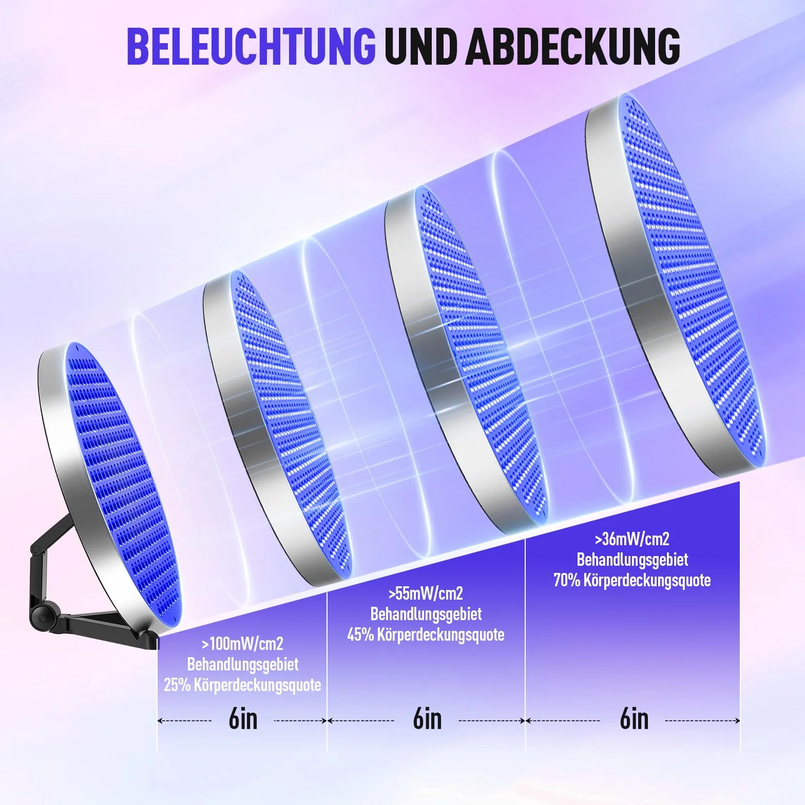 Solarium per la casa lampada abbronzante portatile 50 W 250 LED 460 NM supporto pieghevole regolabile argento