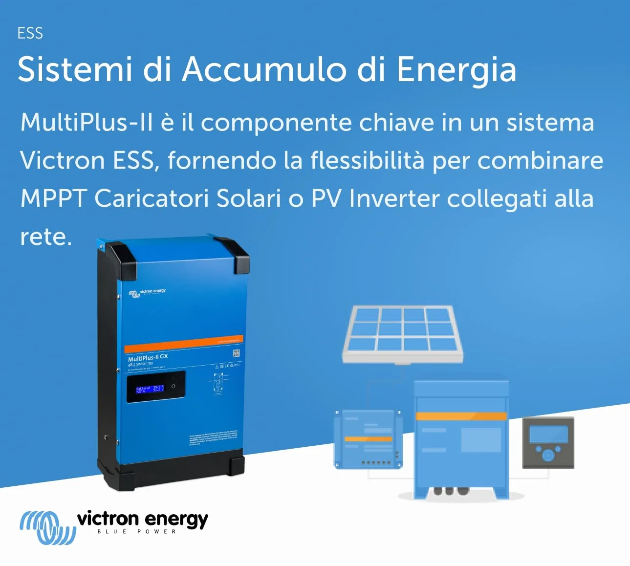 Victron Energy MultiPlus-II GX 3000VA 48V 230V Inverter Onda Sinusoidale Pura 35A Caricatore Batteria