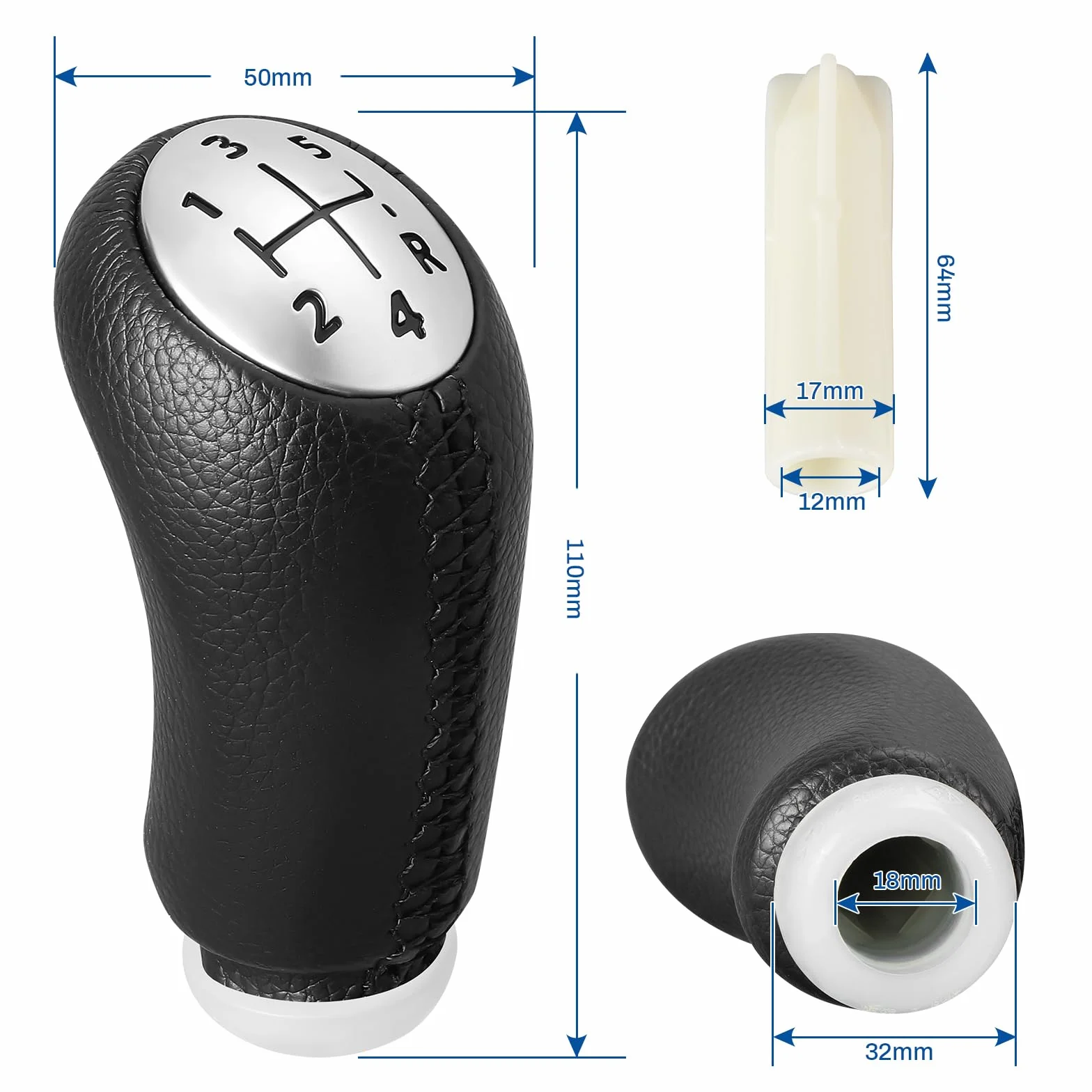 Vinabo Pomello Cambio Manuale a 5 Marce per Renault Clio II 2003-2004, Megane II 2002-2009, Stepway 2011, Dacia Dacia Sandero 2009-2012 Edizione Laureata, Scenic II 2003-2006, Kangoo 2009