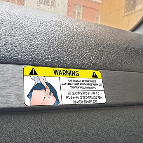 Adesivo per auto divertente da 13 cm per mutandine, adesivo in vinile JDM, anti-graffio, decorazione per finestre e pareti, 1 pezzo