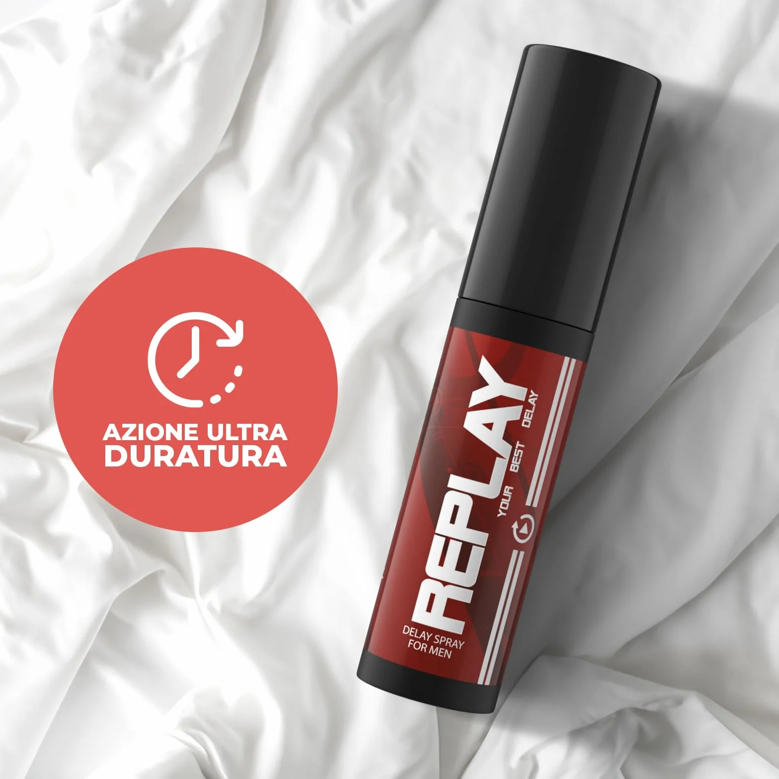 Replay Spray Ritardante Intimo per Uomo Effetto Desensibilizzante Idratante 20ml