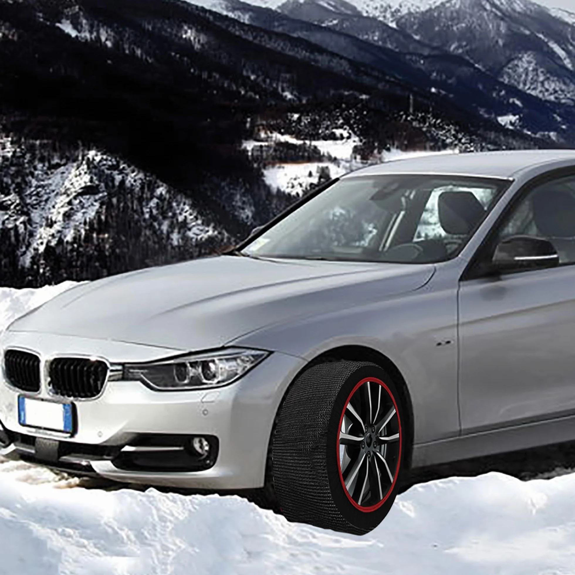 Calze Da Neve Omologate, Modello Super, +50% Resistenza +50% Durata, Per Auto Elettriche SUV 4X4 Camper Caravan Veicoli Commerciali (XL)