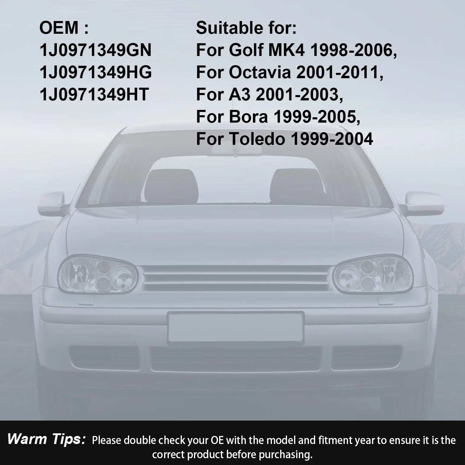 Cablaggio alternatore 1J0971349GN per Golf MK4 (1998-2006), Octavia (2001-2011), A3 (2001-2003), Bora (1999-2005), Toledo (1999-2004)