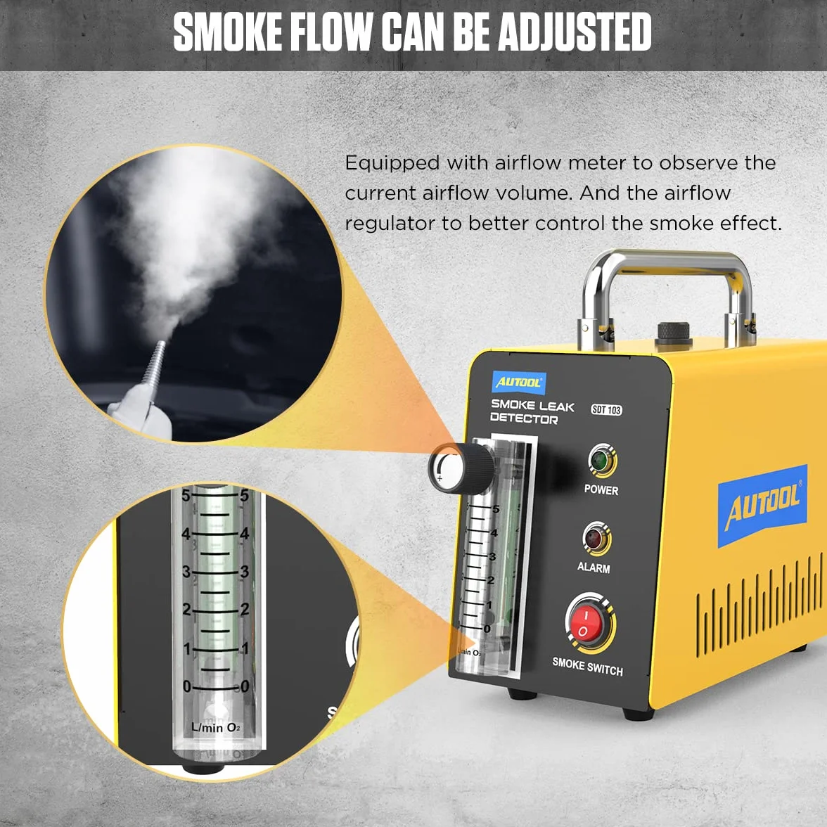 AUTOOL SDT103 Macchina per Fumo Auto Rilevatore Perdite Evap Dispositivo Diagnostico 12V