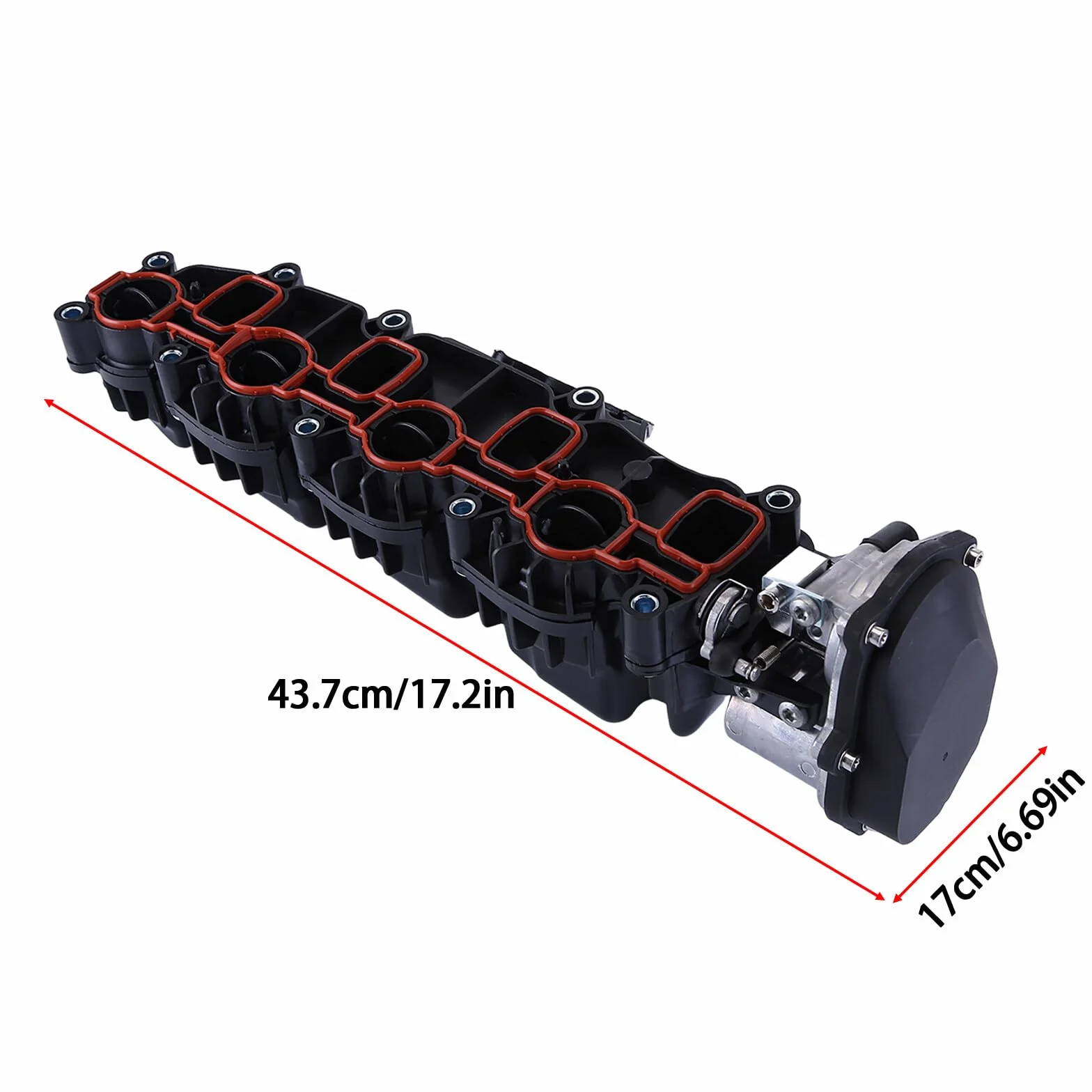 Collettore di aspirazione con guarnizione, 03L129711AG Collettore di aspirazione Modulo di aspirazione compatibile con Audi A3 A4 A5 A6 Q5 Seat Exeo Leon Skoda Octavia Yeti Eos Golf Jetta