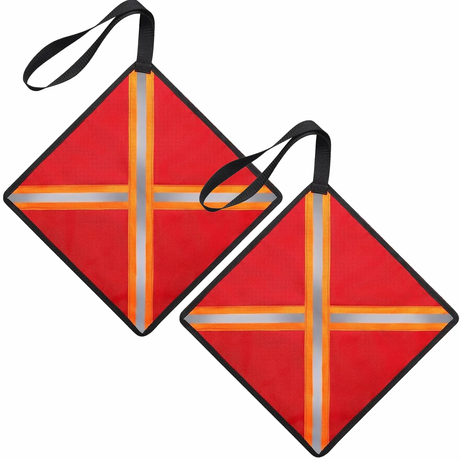 Bandiere di avvertimento rosse 32×32 cm impermeabili riflettenti per carichi camion kayak