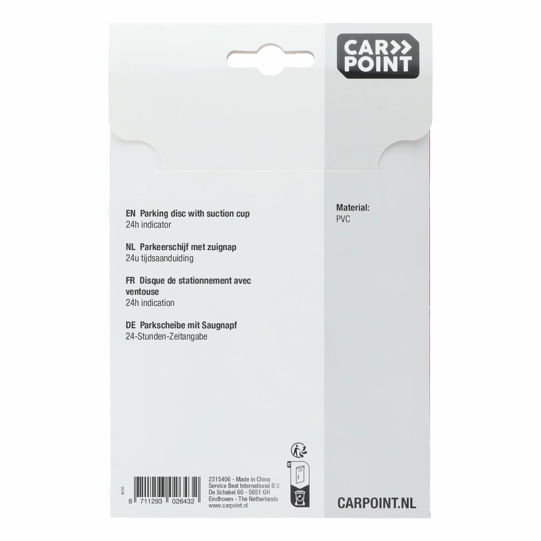 CARPOINT Pezzo Dischi di parcheggio Blu