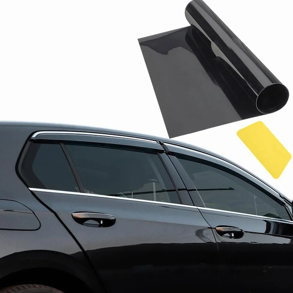 Pellicola oscurante per auto, 1% VLT, protezione solare, protezione UV e infrarossi, contro il calore e l'abbagliamento, per auto, furgone, camion (35%)