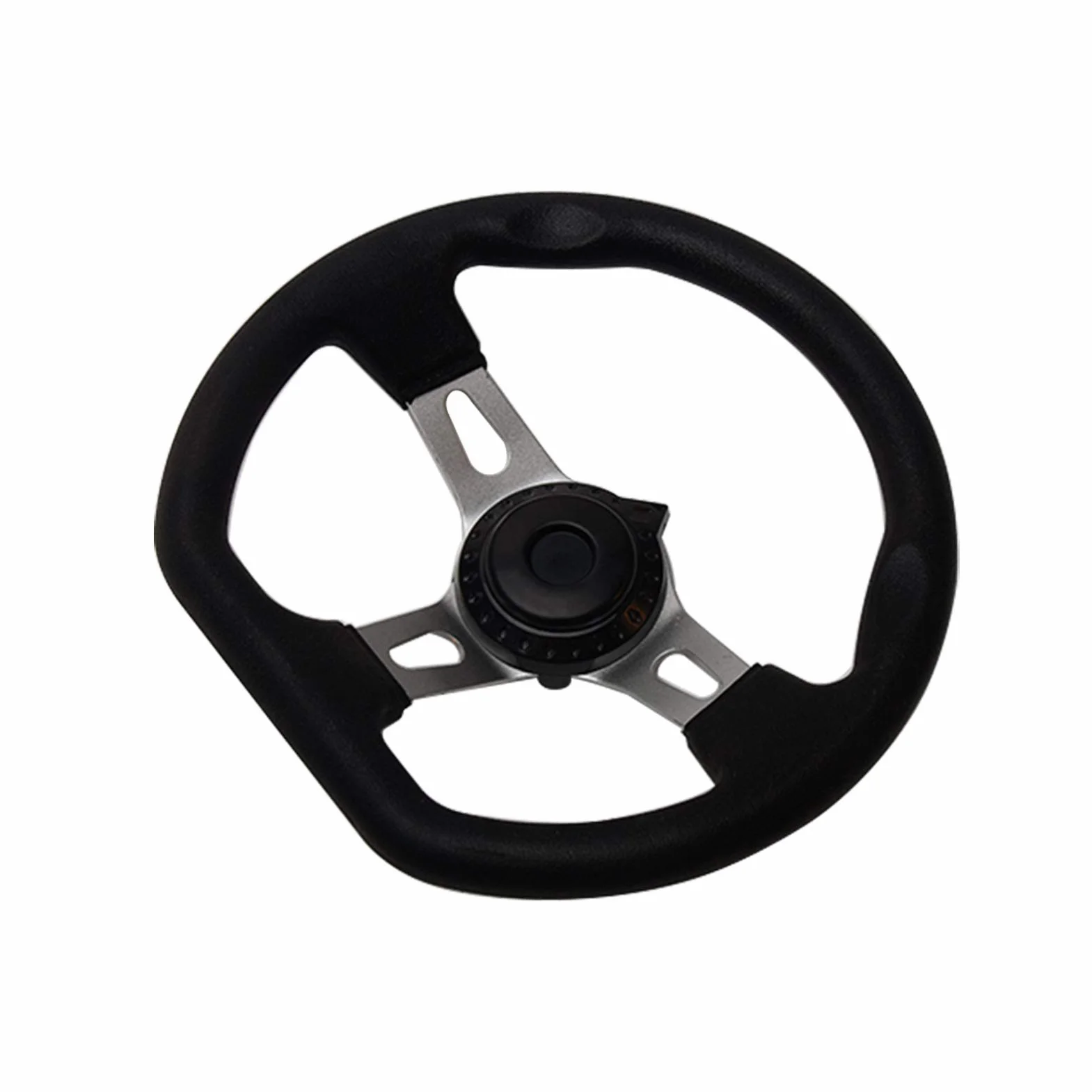 Volante per go-kart con cappuccio per Kandi, 270 mm, interno veicolo, 3 razze per volante Go Kart, in schiuma PU con fori