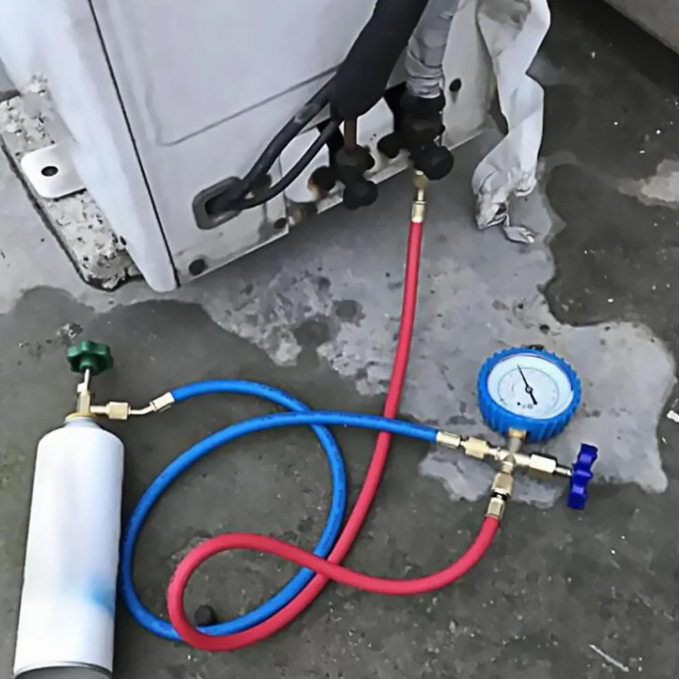 UKCOCO Kit Manometro per Condizionatori Aria Set Completo per Refrigerante Strumenti Servizio