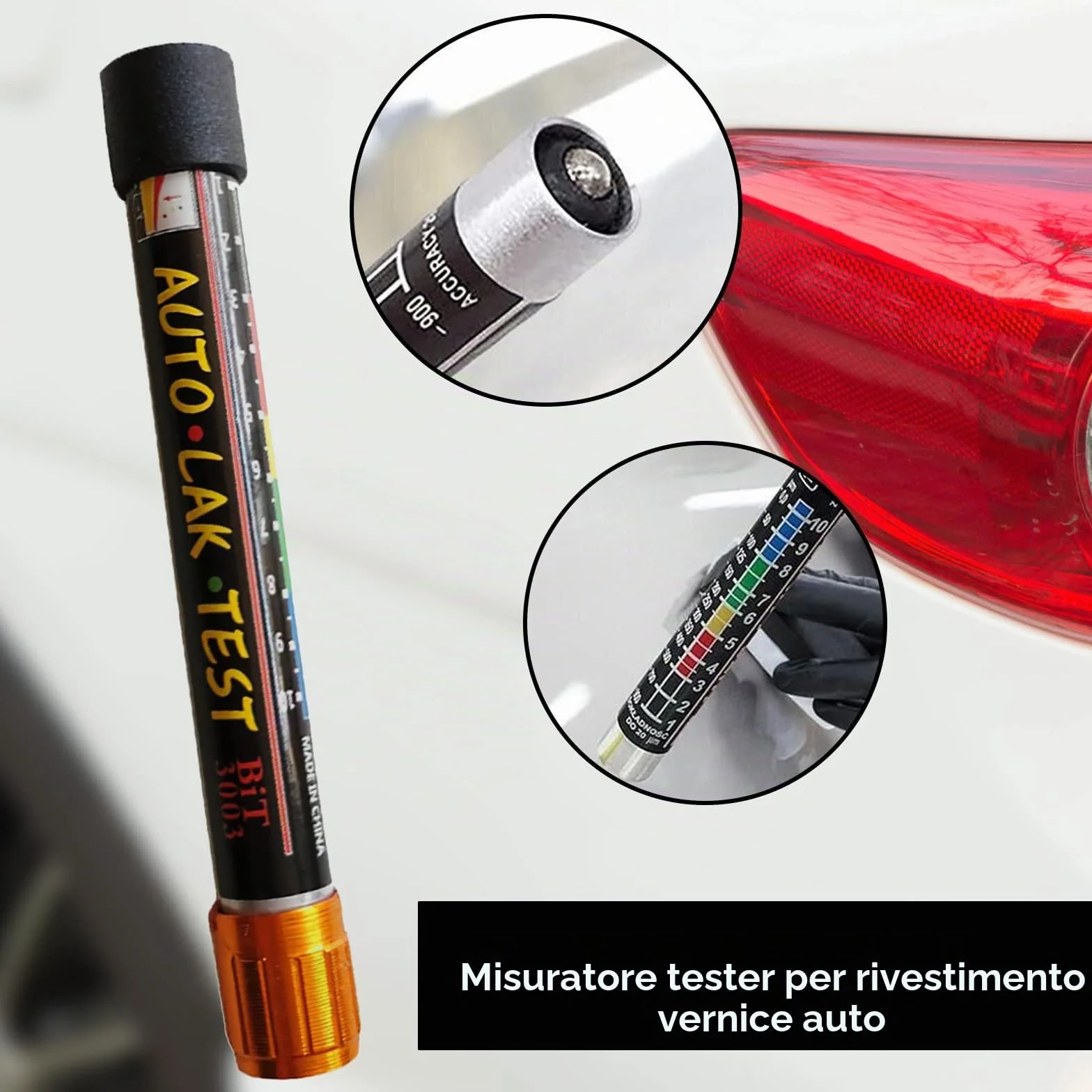 Misuratore di spessore della vernice auto, spessimetro magnetico per strati di vernice