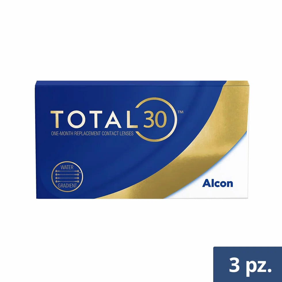 TOTAL30 lenti a contatto mensili, BC 8.4 mm, DIA 14.2 mm, -01.75 diottria, confezione da 3
