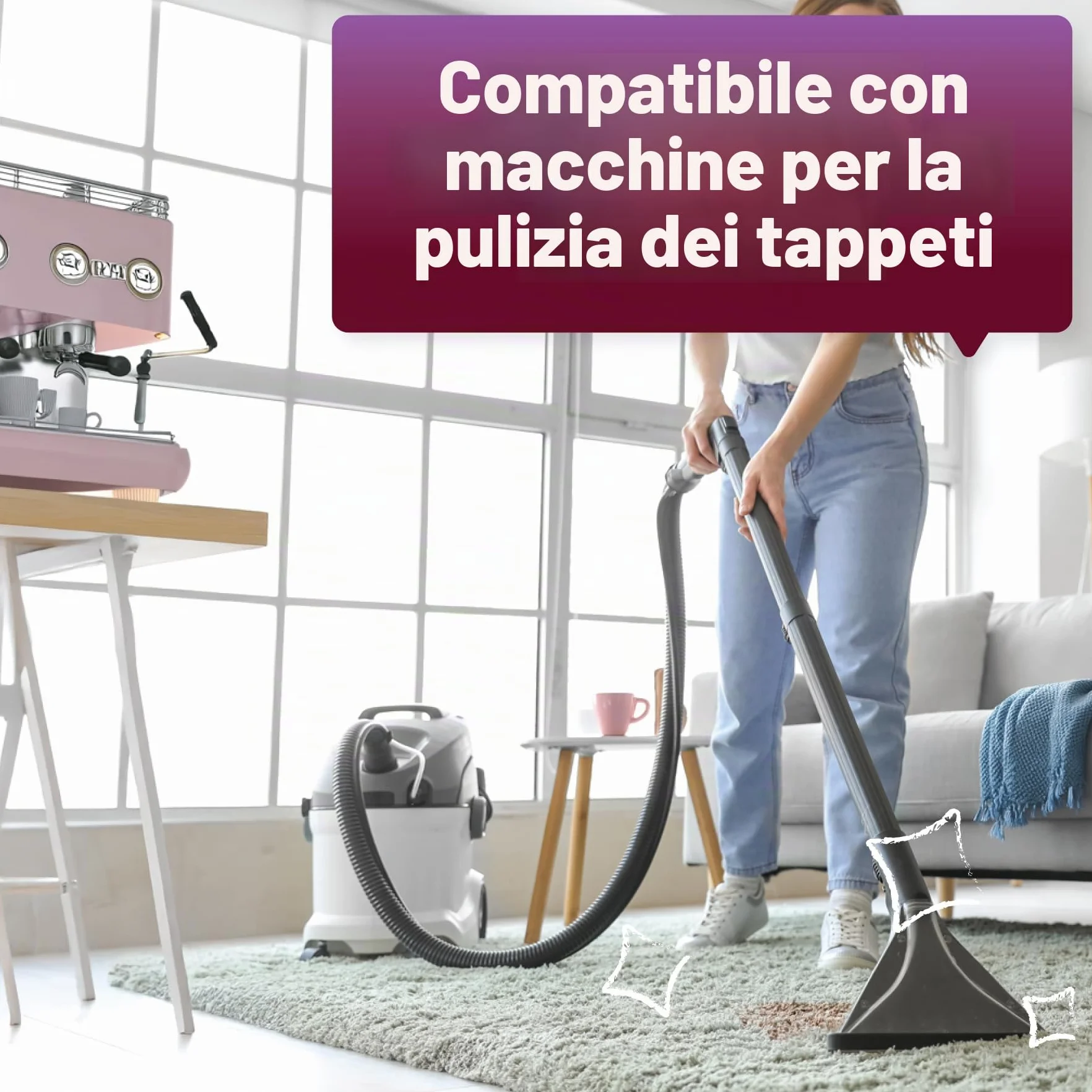 Dirtbusters Clean & Deodorise, prodotto per la pulizia di tappeti e tappezzeria, 3-in-1 concentrato