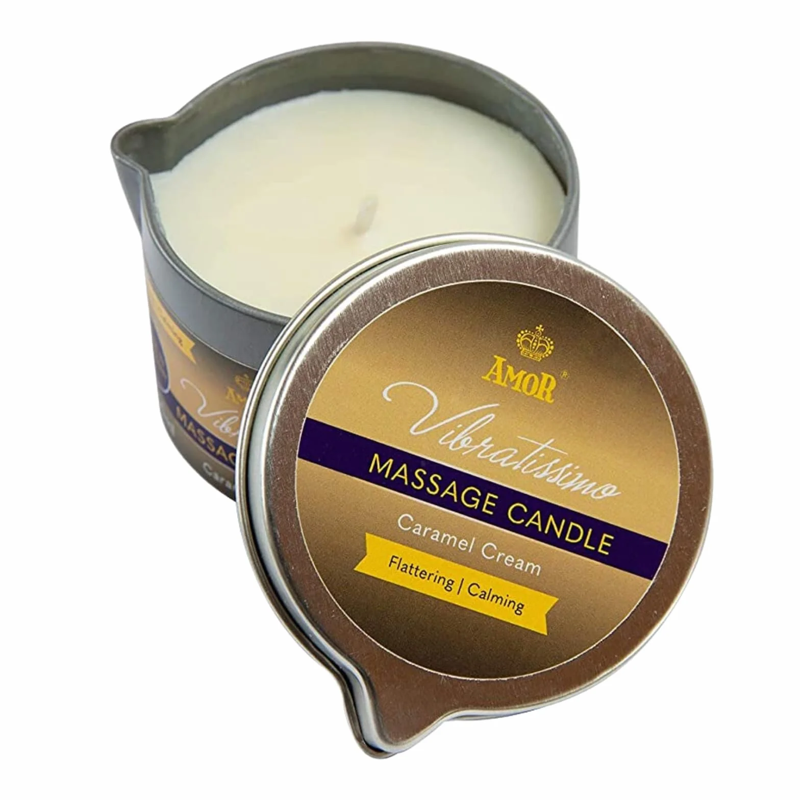 VIBRATISSIMO Candela da massaggio Caramel Cream 50 ml relax pelli sensibili