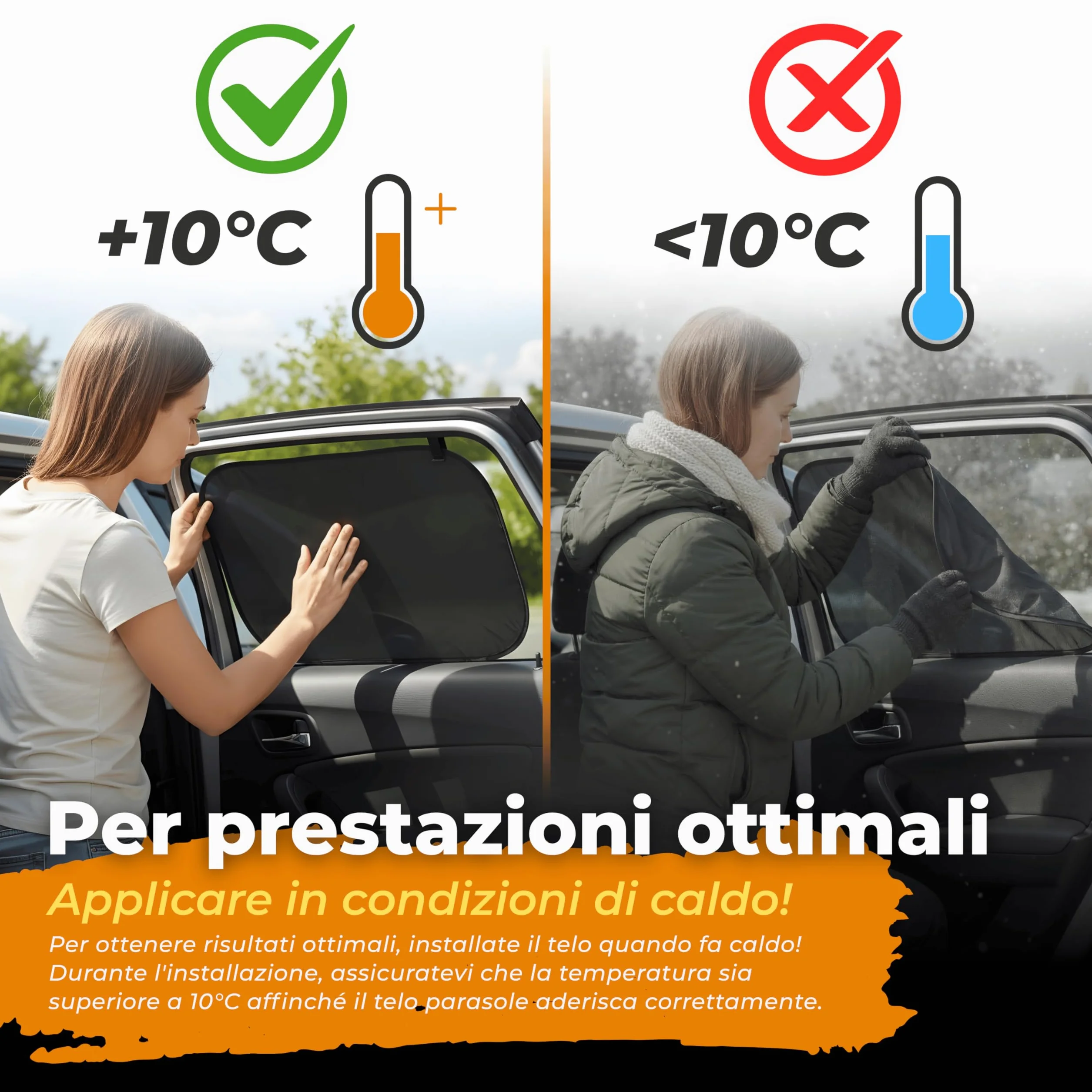 CARAMAZ Parasole Auto per Bambini con Protezione UV 51x31 cm 2 pezzi Legno