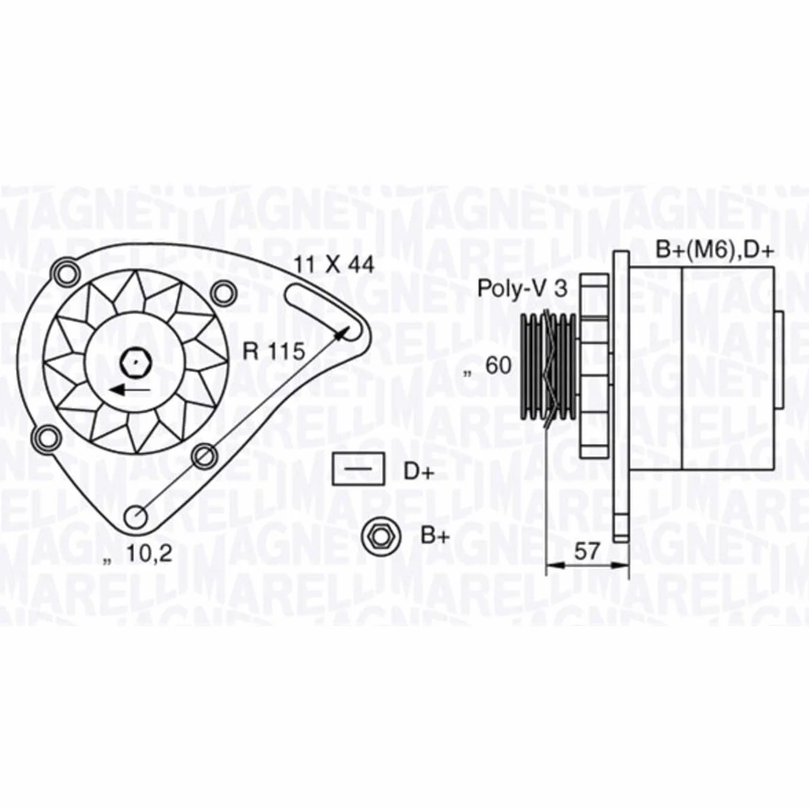 MAGNETI MARELLI Alternatore 063321173010 Compatibile con: AUTOBIANCHI Y10, FIAT CINQUECENTO, PALIO, PANDA, PANDA Kasten/Schrägheck, PUNTO, PUNTO Cabriolet, STRADA Pick-up, UNO, LANCIA Y, Y10