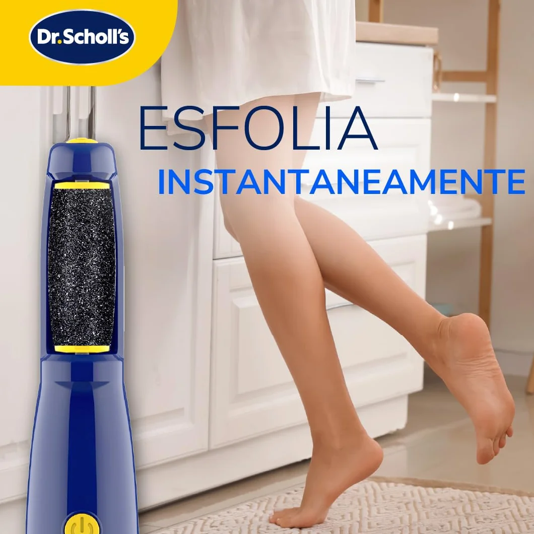 Dr. Scholl’s Lima Piedi Elettrica Rimuovi Calli - Pedicure Professionale, Rimuove Pelle Dura, Batterie AAA Incluse