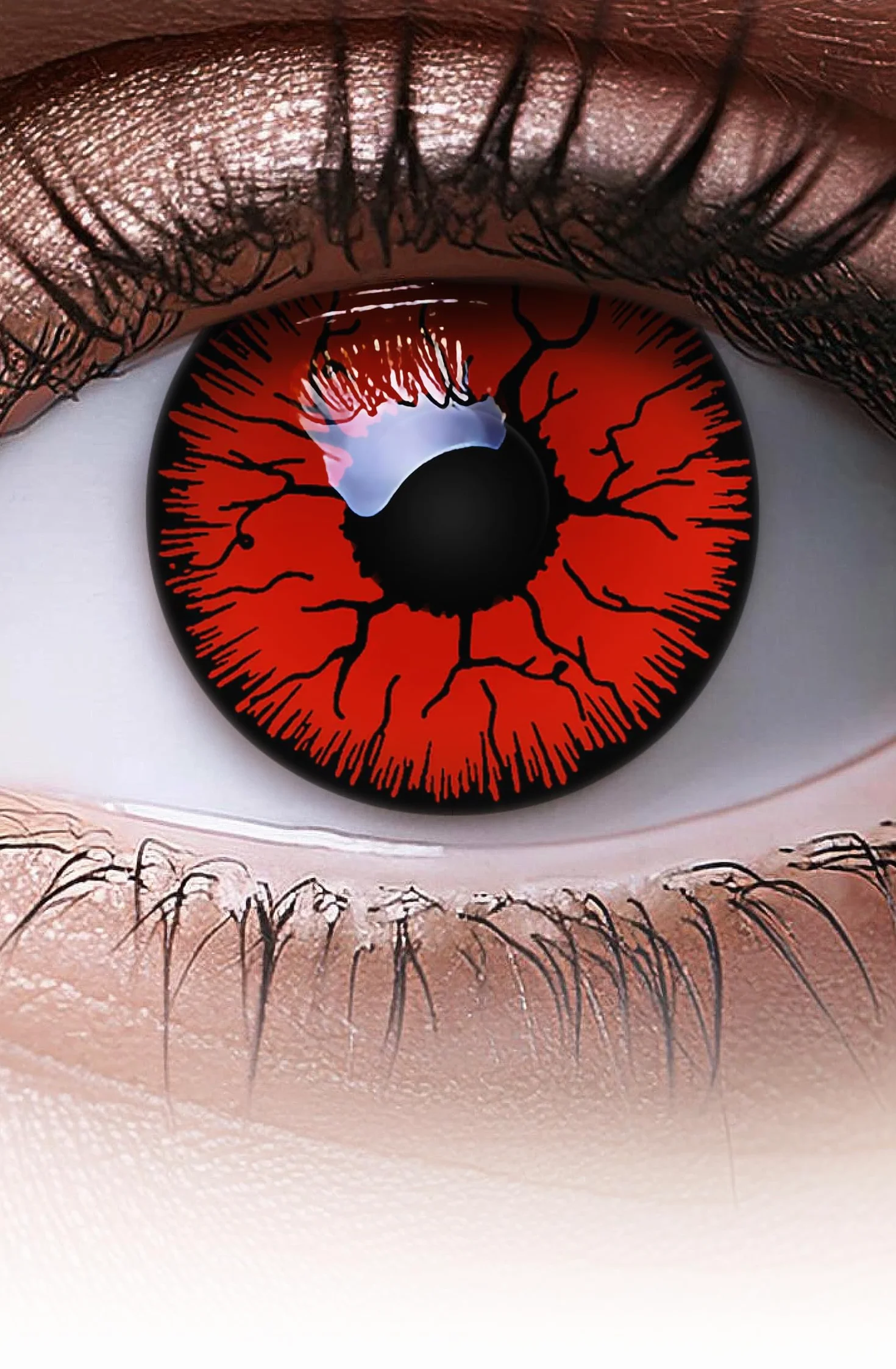 Meralens Lenti a Contatto Colorate Metatron Rosso Heroes Of Cosplay Sharingan Halloween Lenti giornaliere 1 Coppia
