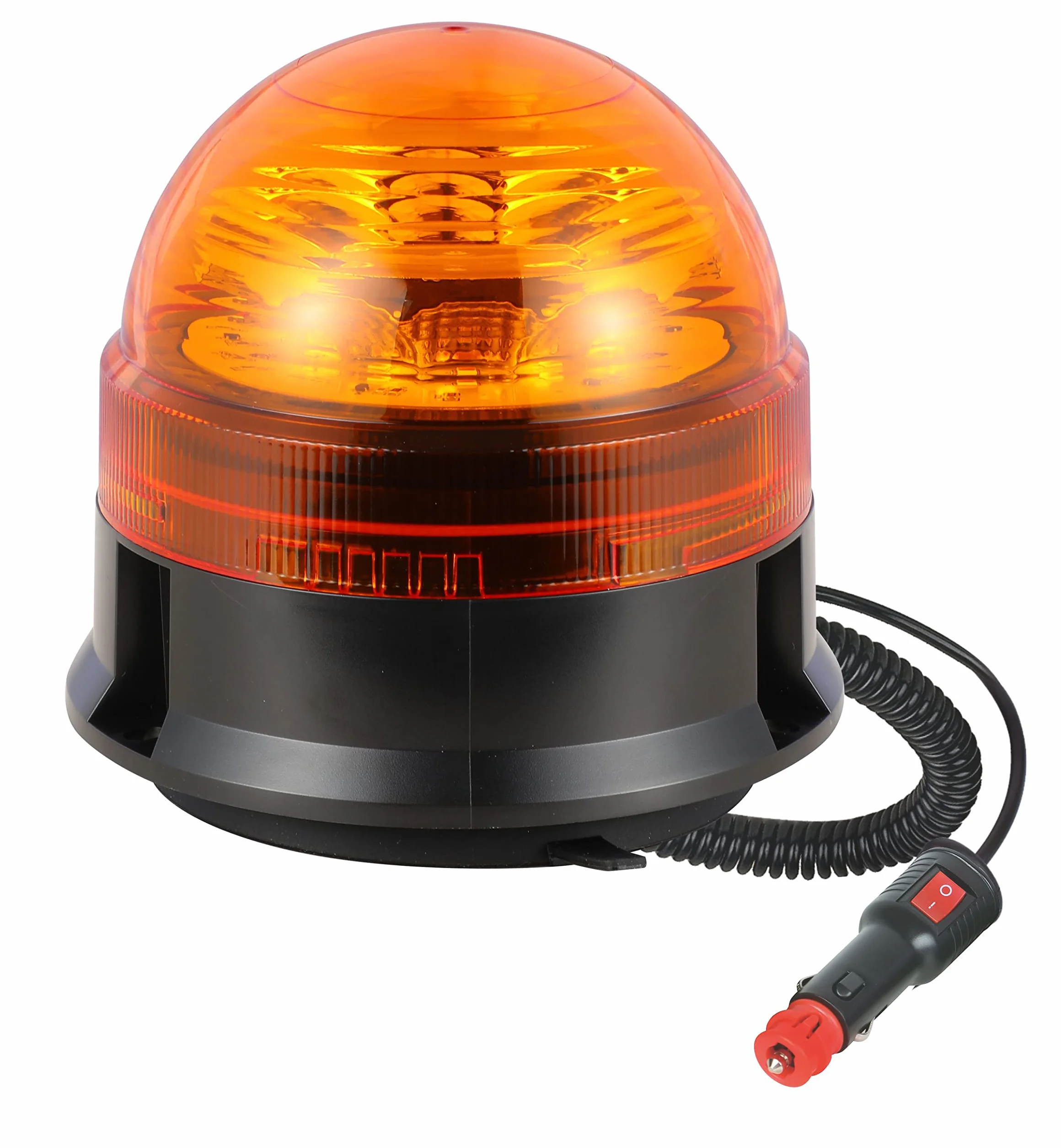 Ryme Automotive Rotativo Ambra LED R65 Segnalazione Avvertimento Omologato 3 Funzioni Flash Rotazione Lampeggiante