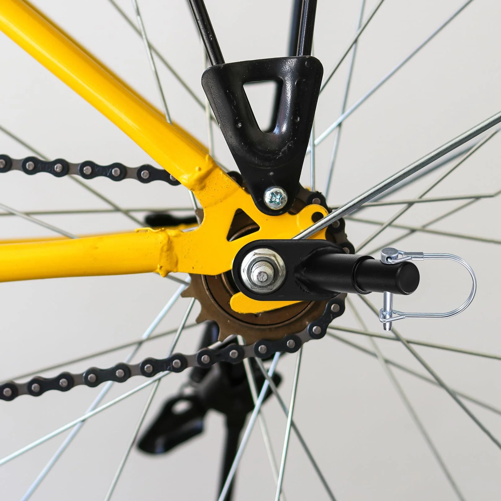 Gancio Rimorchio Bici Universale con Spina di Sicurezza Adattatore per Carrello Cane Bambini
