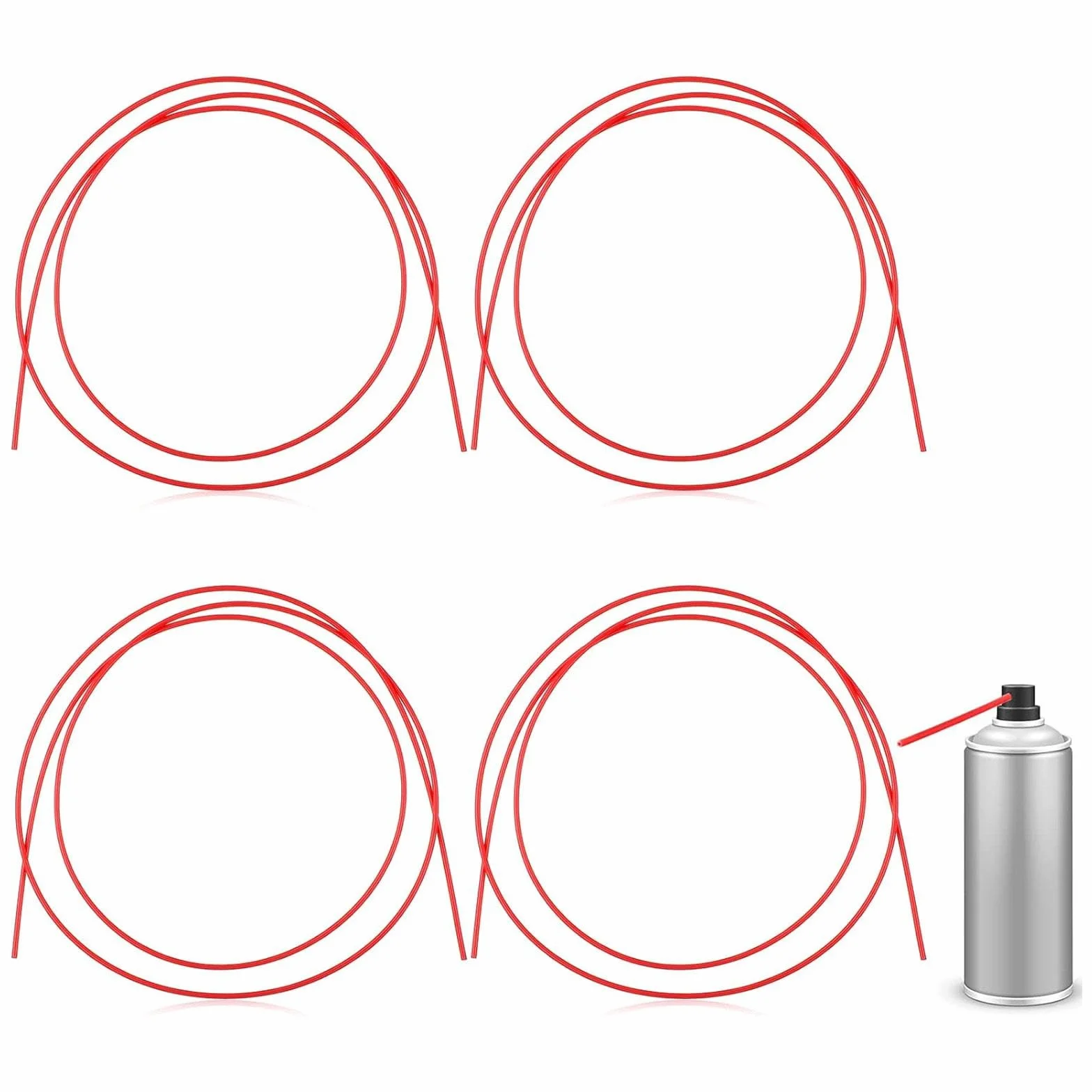 Prolunga flessibile 130 cm per bombolette spray lubrificanti automobilistici