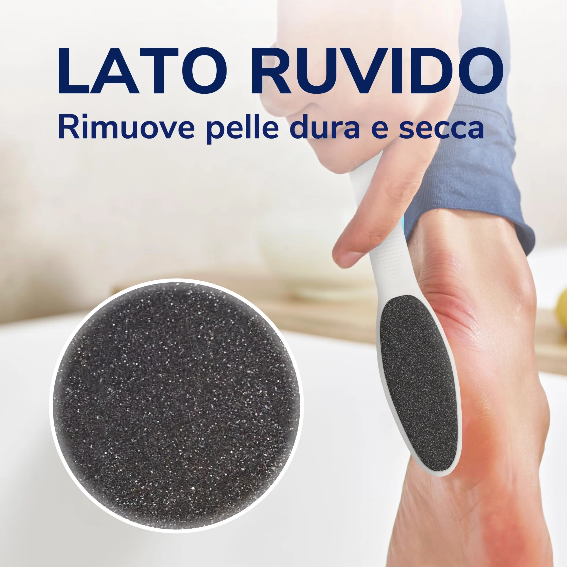 Dr. Scholl's Lima Piedi a Doppia Superficie Abrasiva con Cristalli di Diamante per Calli e Duroni